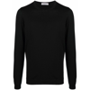 Goes Botanical Crew Neck Merino Sweatshirt In Black