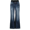 Gudu 07 Layered-effect Denim Trousers In Blue/black