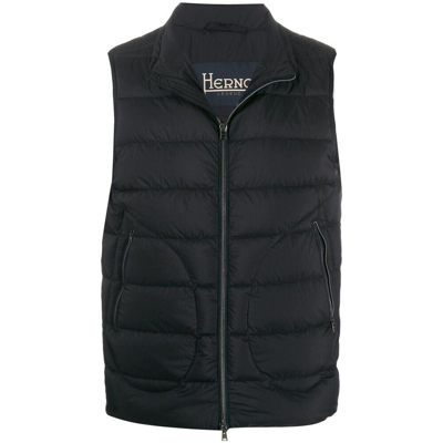 Herno Legend Padded Waistcoat In Blue