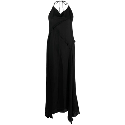 Ioannes Maxi Silk Dress In Black