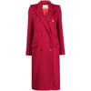 Isabel Marant Theodore Double-breasted Wool Blend Coat In Pink