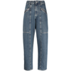 Isabel Marant Belt Ring Denim Trousers In Blue