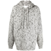 Isabel Marant Lester Knitted Hoodie In White/black