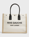 SAINT LAURENT RIVE GAUCHE SMALL TOTE BAG IN CANVAS