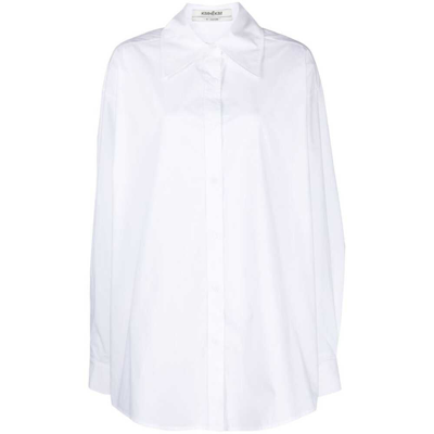 Kimhēkim Long-sleeved Cottons Hirt In White
