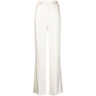 Kiton Viscose Palazzo Pants In White