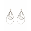 Krizia Oversized Drop Earrings In Silver