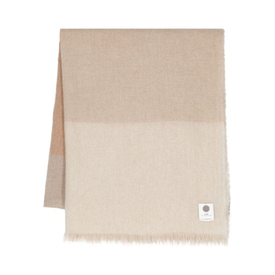 Lady Anne Colour-block Cashmere Scarf In Neutrals