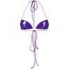 Laquan Smith Sequined Halterneck Bra Top In Purple