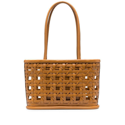 Lemels Brown Woven Medium Shopper Bag