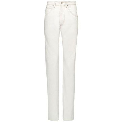 Maison Margiela Straight Leg Jeans In White