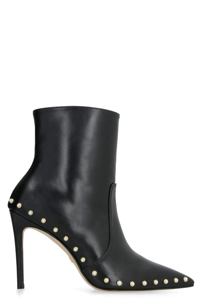 Stuart Weitzman Stuart Leather Pointy-toe Ankle Boots In Multi