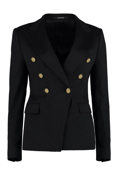 Tagliatore J-clarita Double-breasted Jacket In Black