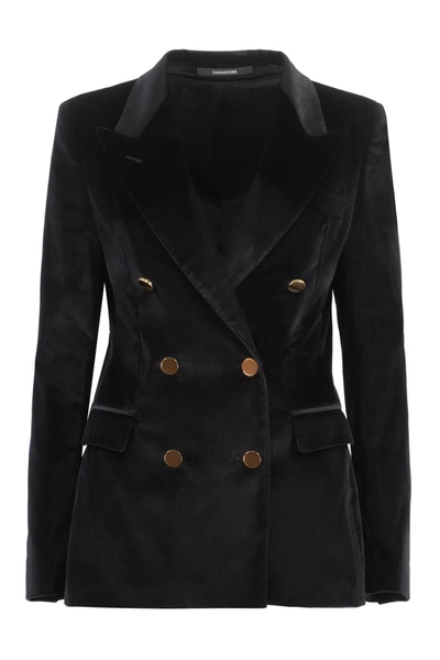 Tagliatore J-parigi Double-breasted Jacket In Black