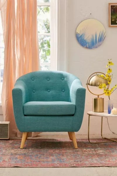 Urban Outfitters Rockwell Arm Chair In Turquoise
