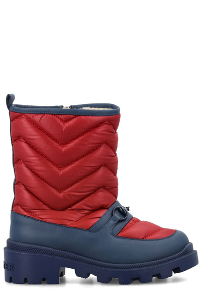 Gucci Kids Horsebit Padded Boots In Red