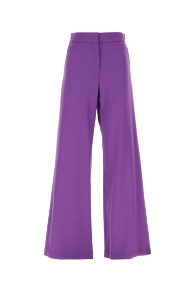 Msgm High-waist Wide-leg Trousers In Purple