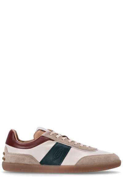 Tod's Leather Low-top Sneakers In Beige