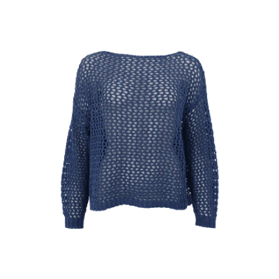 Black Colour Zelma Knitted Jumper In Blue