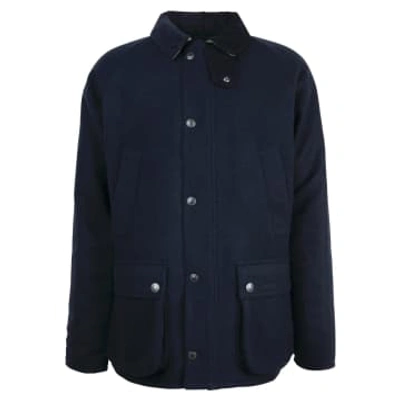 Barbour Bedale Pure Wool Jacket Navy In Blue