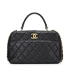 WHAT GOES AROUND COMES AROUND CHANEL BLACK BOWLING BAG