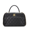 What Goes Around Comes Around Chanel Black Bowling Bag In Black