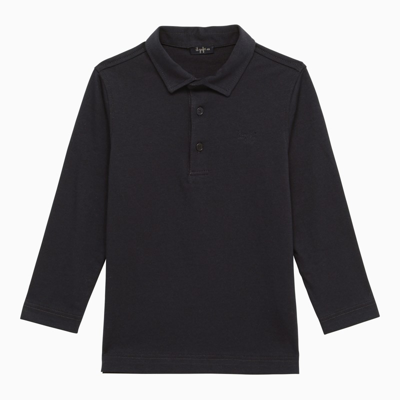 Il Gufo Kids' Long-sleeved Polo Shirt In Blue
