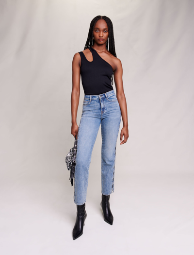 Maje Straight-leg Jeans For Fall/winter In Blue