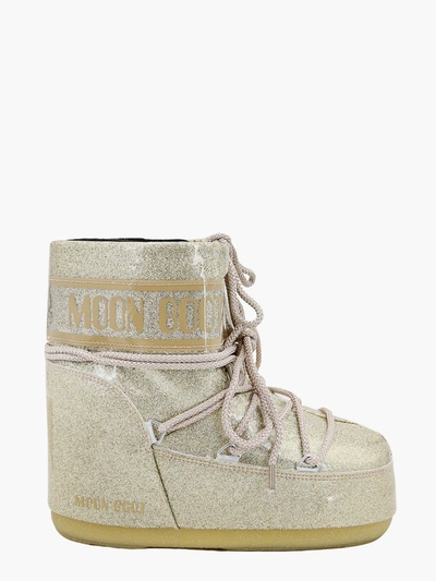 Moon Boot Ankle Boots In Gold