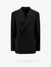 Lemaire Double-breasted Wool-blend Blazer In Black