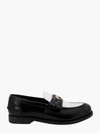 Miu Miu Black Leather Loafers In Black