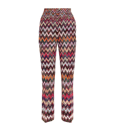 Missoni Zig Zag Lamé Flared Pants In Multi