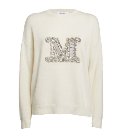 Max Mara Wool-cashmere Palato Sweater In White