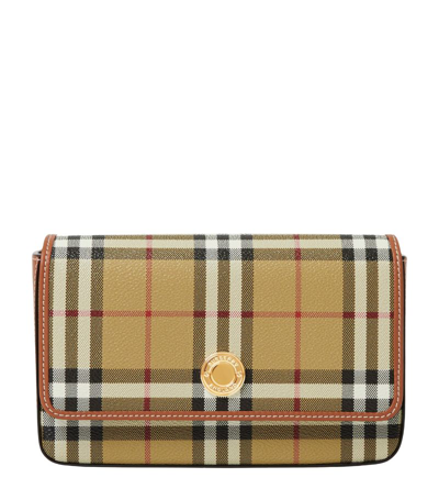 Burberry Check Hampshire Cross-body Bag In Neutrals