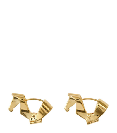 Burberry Gold-plated Horse Hoop Earrings