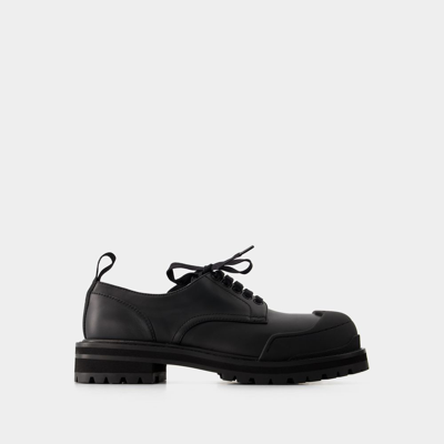 Marni Dada Leather Derby Shoes In Black