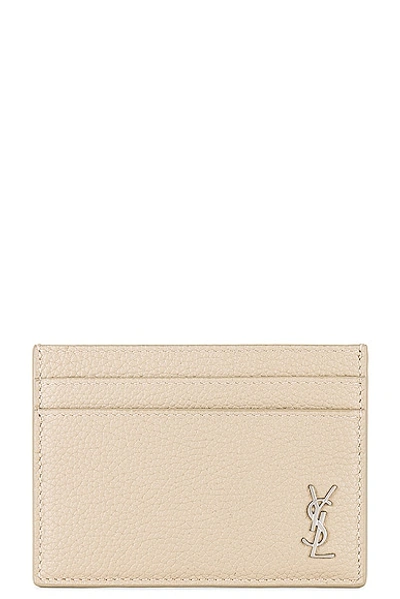 Saint Laurent Ysl Credit Card Holder In Burgundy