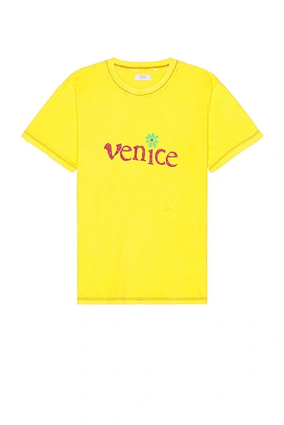 Erl Venice Tshirt In Yellow