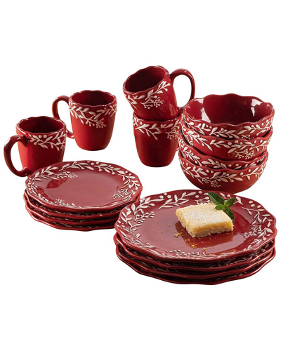 American Atelier Bianca Mistletoe 16pc Set In Red