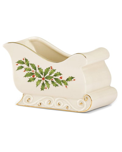Lenox Holiday Sleigh Candy Dish In Multicolor