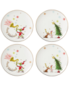 Lenox Merry Grinchmas Set Of 4 Accent Plates In Green