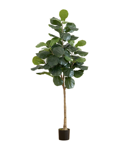 Nearly Natural 6ft Artificial Fiddle Leaf Tree In Green