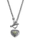 Samuel B. Samuel B 18k & Silver Heart Charm Necklace