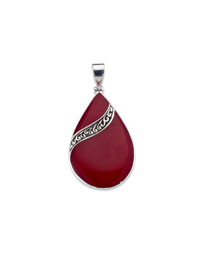 Samuel B. Samuel B Silver Coral Pendant In Red