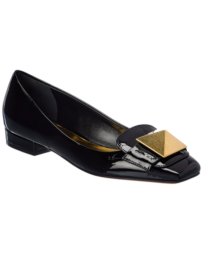 Valentino Garavani Valentino One Stud 20 Patent Flat In Black