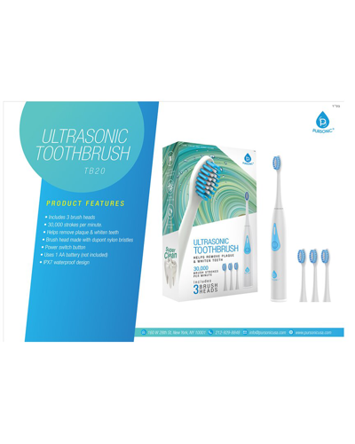 Pursonic Ultrasonic Toothbrush In White