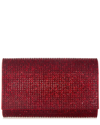 Judith Leiber Fizzy Crystal Flap Clutch Bag In Silver/red