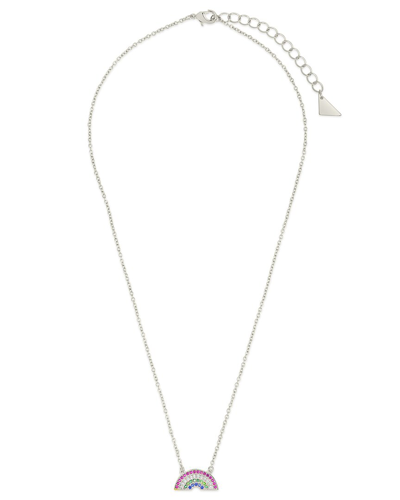 Sterling Forever Cz Pendant Necklace In Metallic