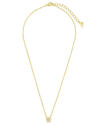 Sterling Forever 14k Plated Cz Star Pendant Necklace