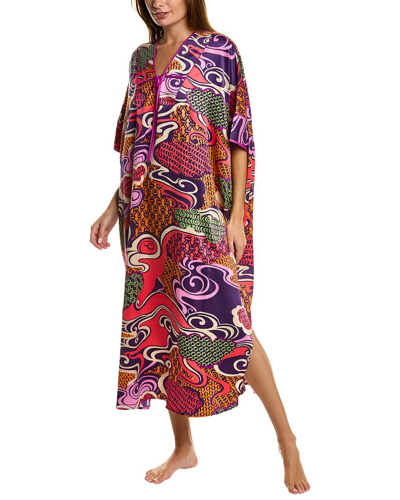 Natori Uzu Caftan Dress In Purple
